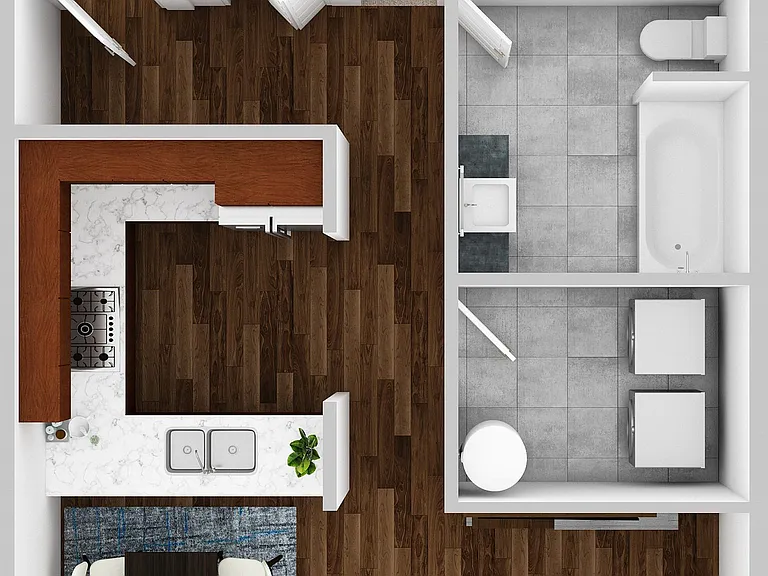 The Finch_One Bedroom Floorplan The Finch_One Bedroom Floorplan
