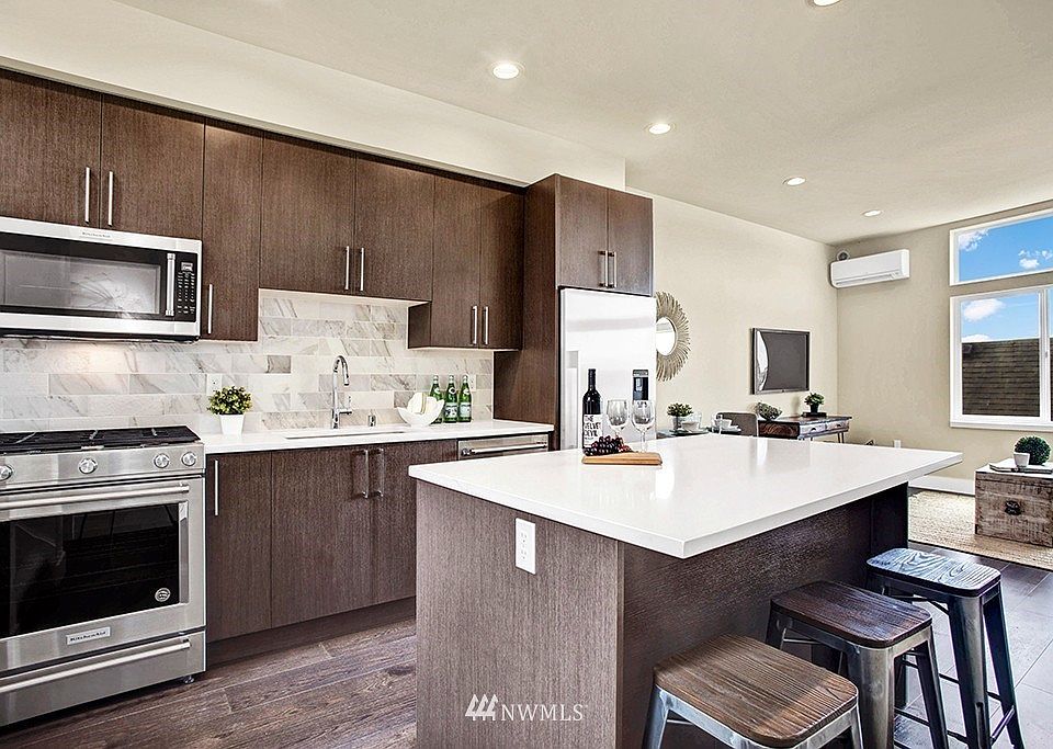 2nd floor kitchen, dining and living space