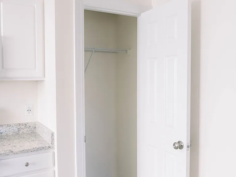 Pantry closet off of kitchen.
