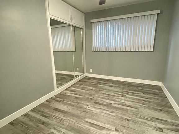 freshly painted walls and new flooring