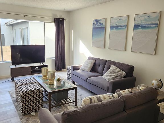 Livingroom with Smart TV and picture window