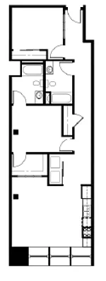 Floor plan Two Bed Two Bath