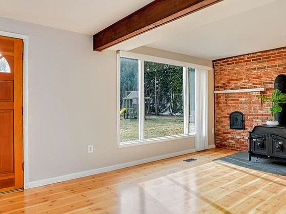 Great room with wood stove.