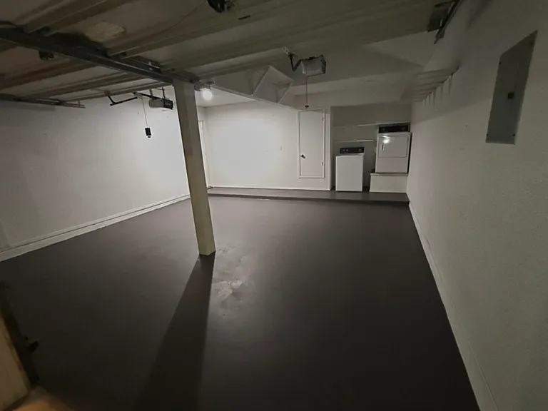Two car garage and laundry