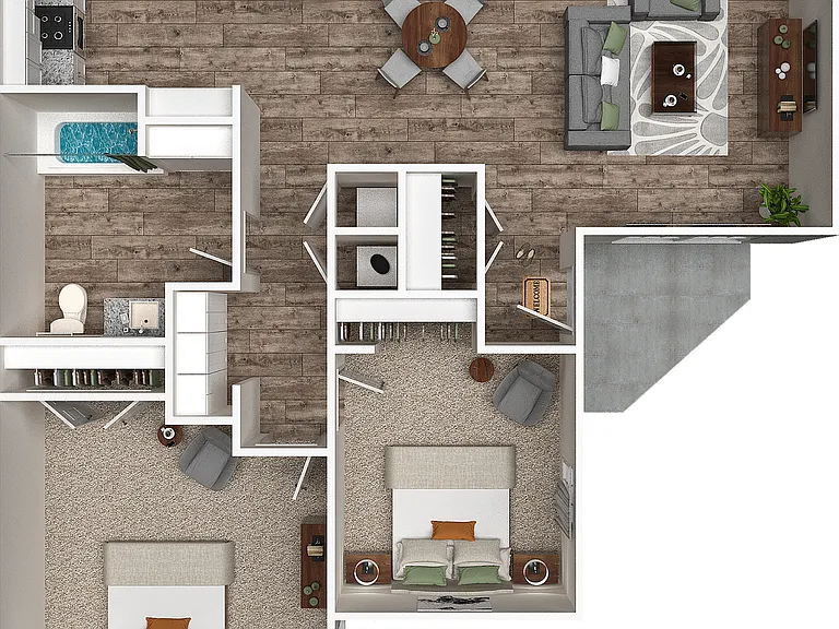 Two Bedroom One Bathroom Two Bedroom One Bathroom