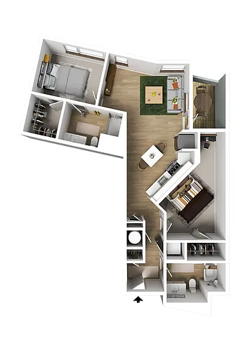 Floor plan 2 Bedroom Type B