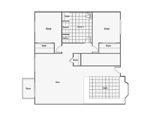 Floor plan 1519 Renovated Townhome