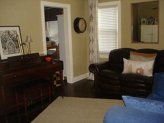 Living Room with refinished wood floors