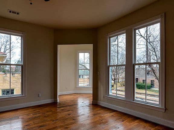 Living room looking into the turret.