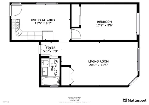 Floor plan One Bedroom