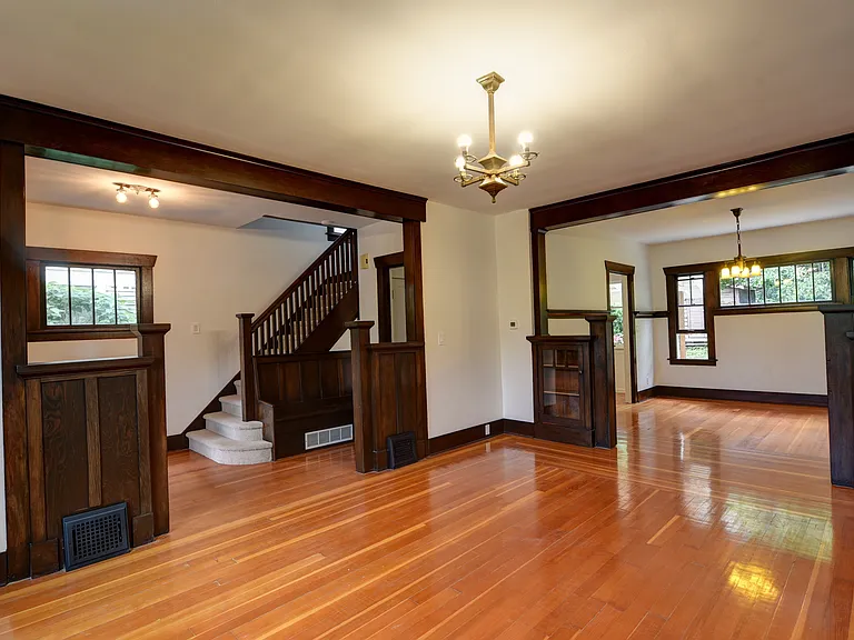 living room to entry and dining