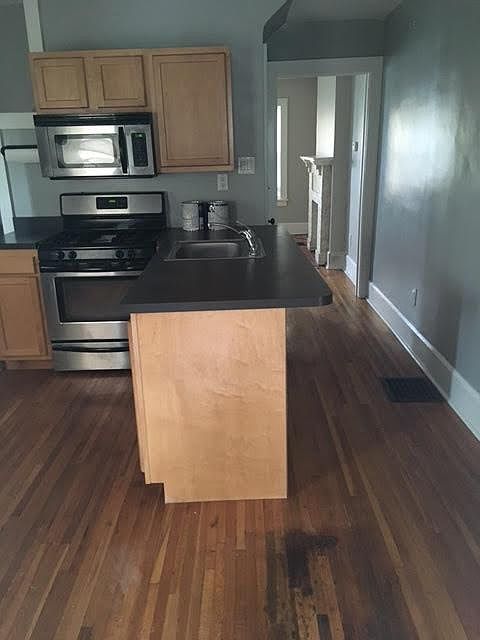 updated kitchen with stainless appliances