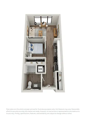 Floor plan Open 1x1 A