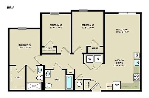 Floor plan 3 Bedroom