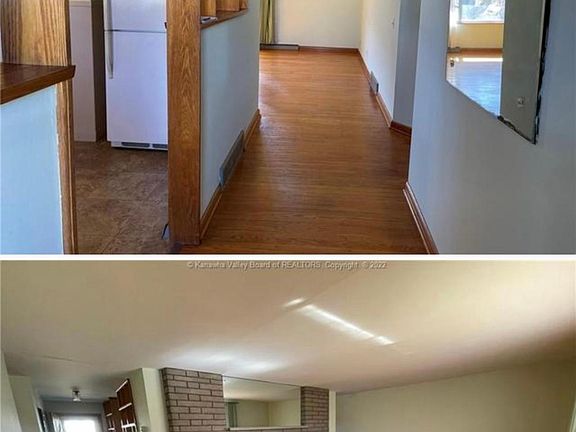 entrance and living room kitchen