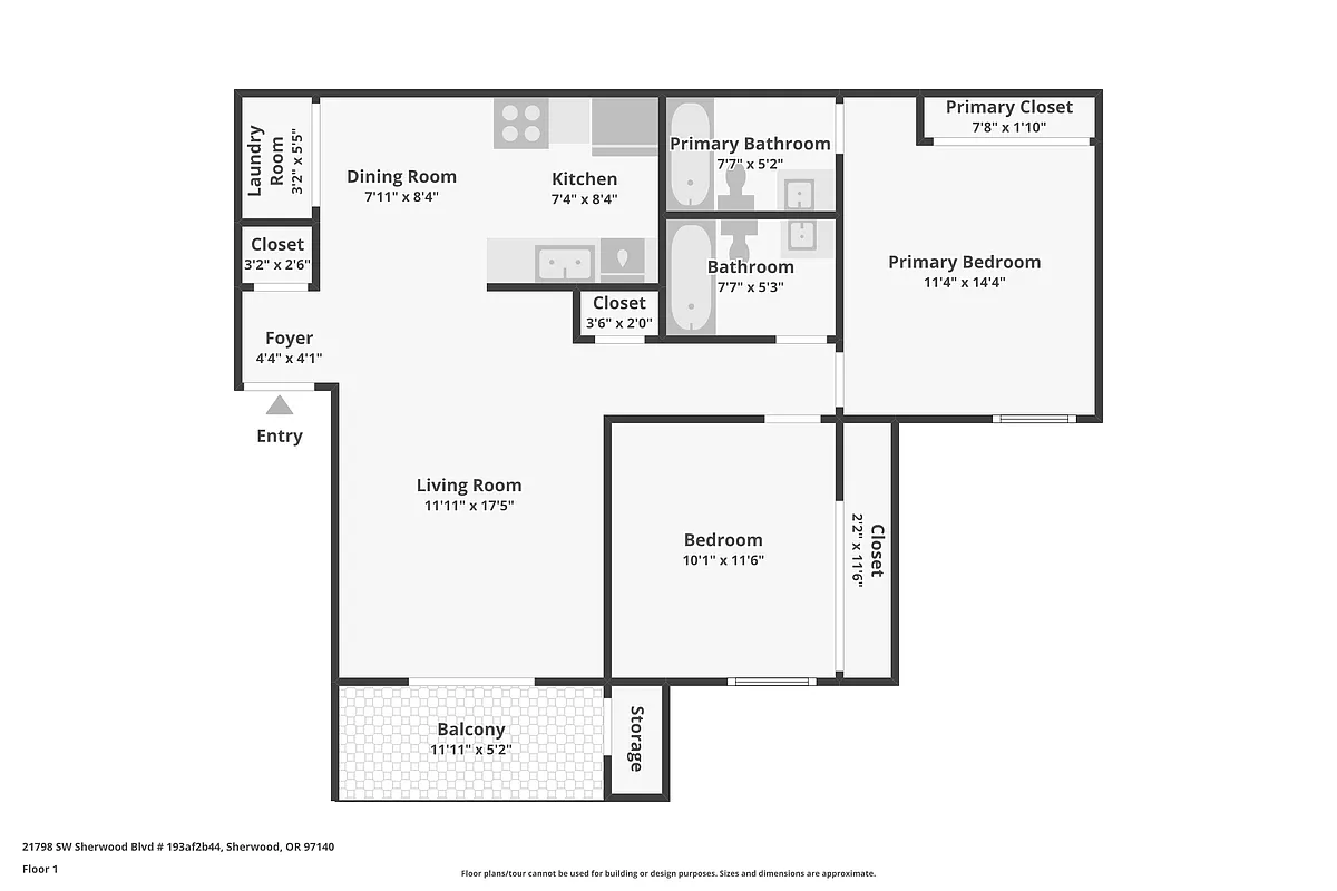 Floor plan 2 Bedroom 2 Bathroom