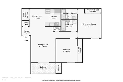 Floor plan 2 Bedroom 2 Bathroom