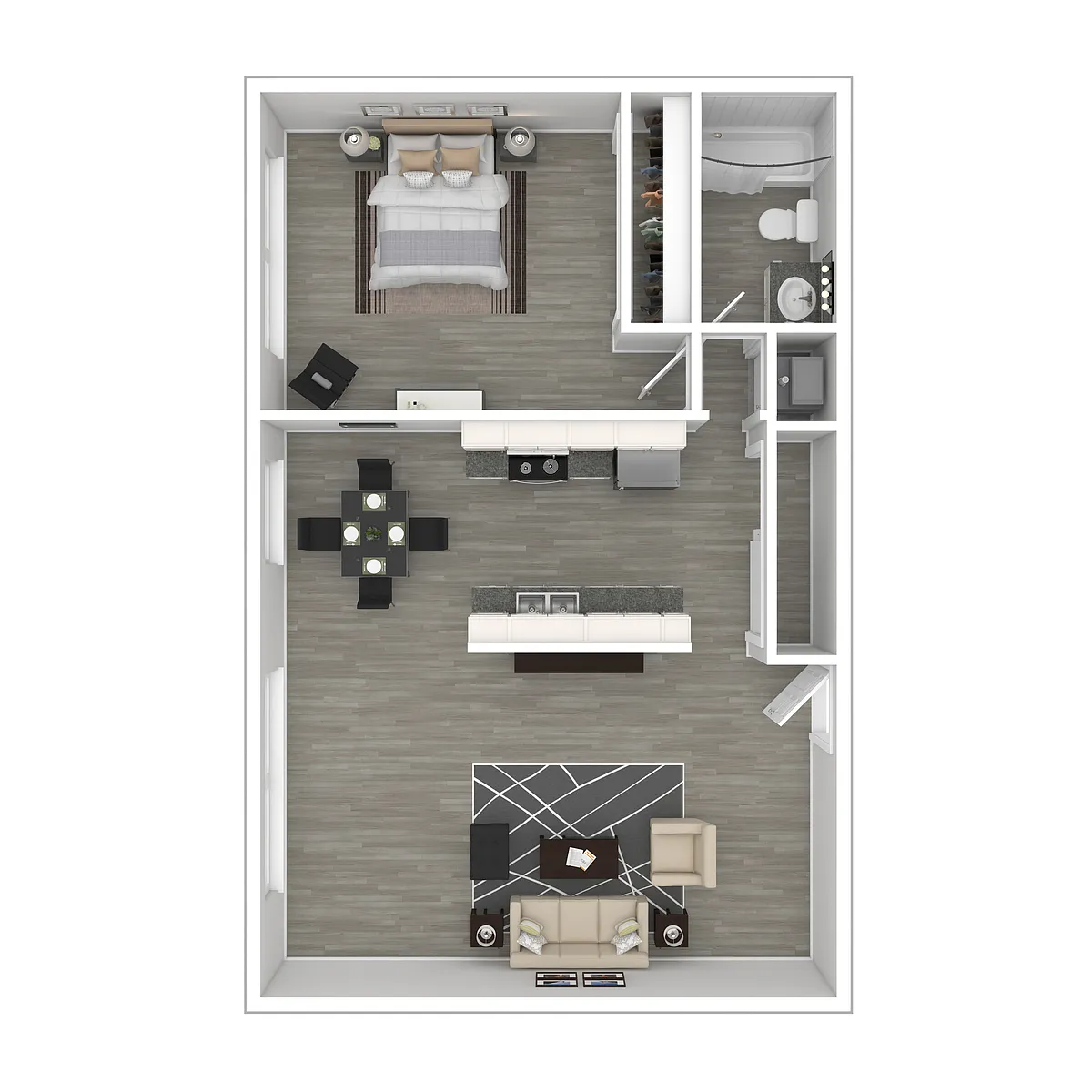 Floor plan One Bedroom
