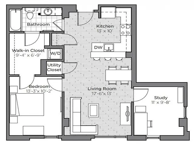 Floor plan The Marshall
