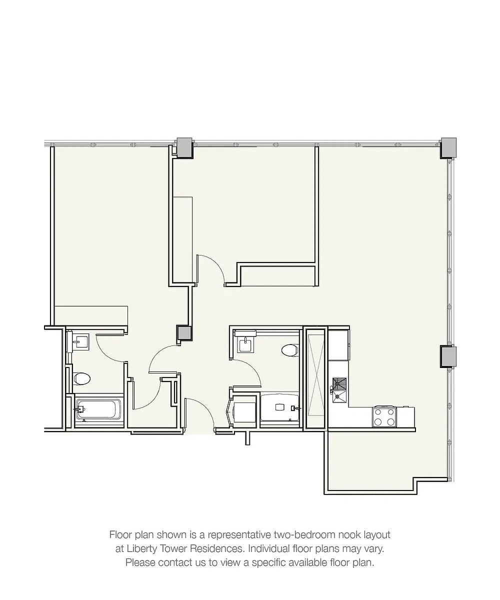 Floor plan Two Bedroom Nook