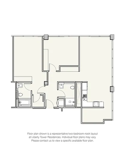 Floor plan Two Bedroom Nook