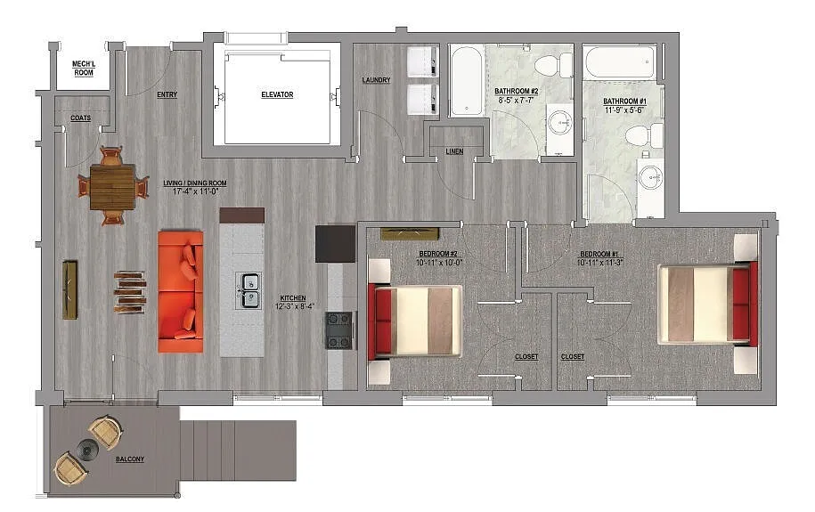 Floor plan 2 Bedroom