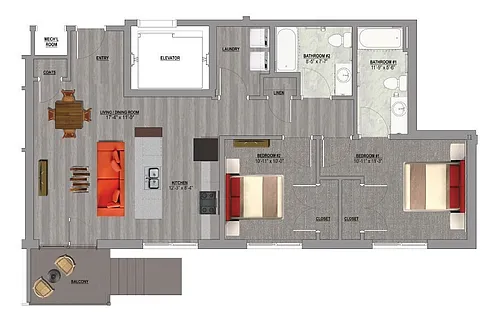 Floor plan 2 Bedroom