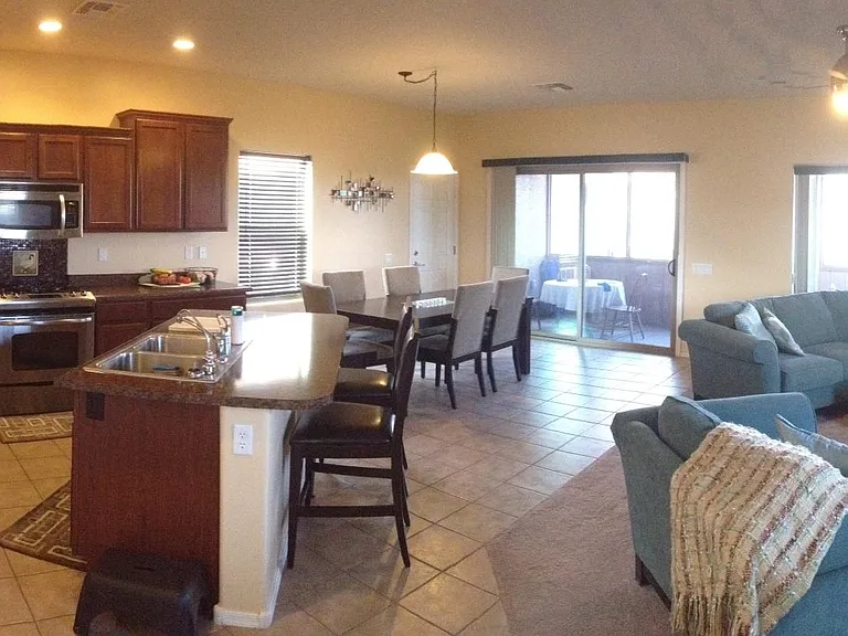 Kitchen and living room