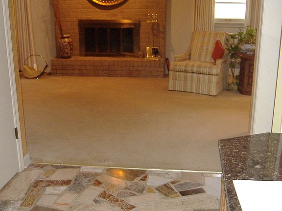 Marble Entrance to lvng rm