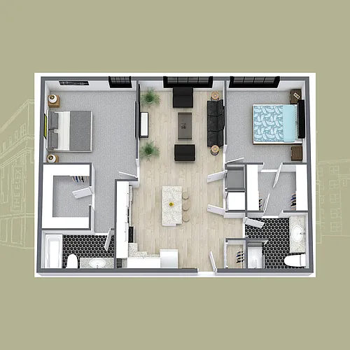 Floor plan D02-A2/2: The Lovinger