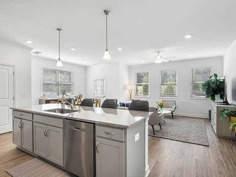 Sophisticated living room designed for stylish family gatherings.