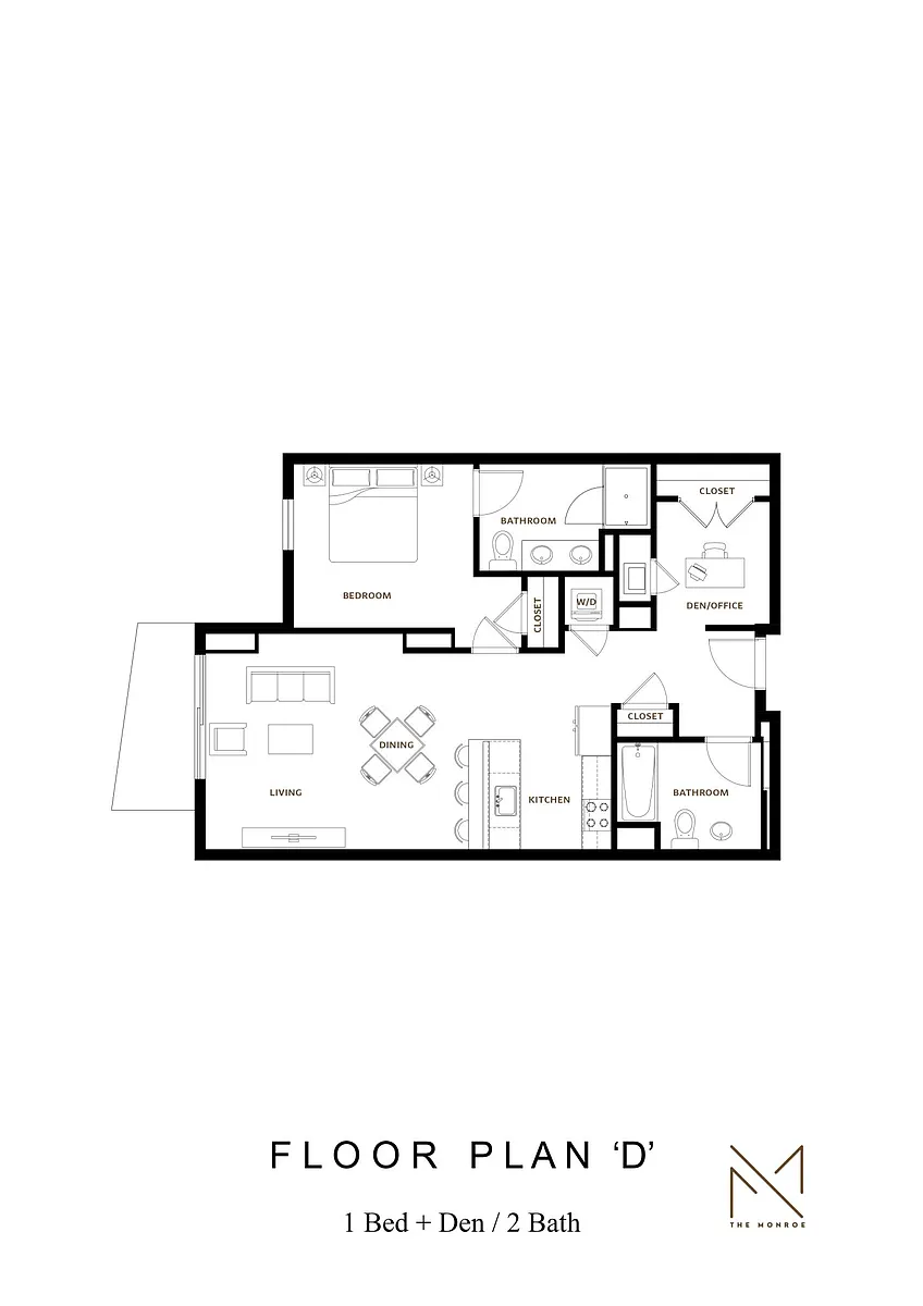Floor plan 1 Bed D