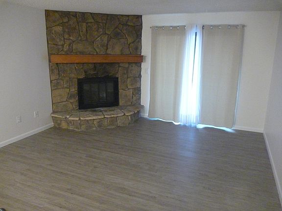 Front room with fireplace.