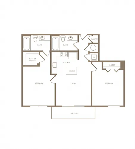 Floor plan 2 Bed/2 Bath-B06