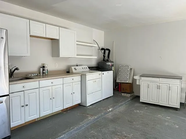 Small kitchen in garage