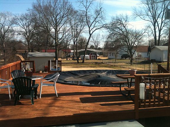large deck & pool