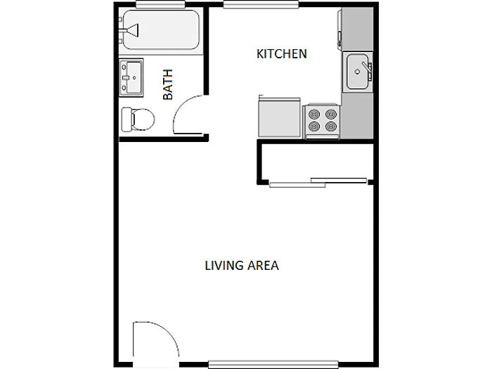 Floor plan Studio: Type A