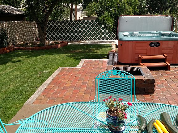 Fireplace is perfect for Gallup summer nights.