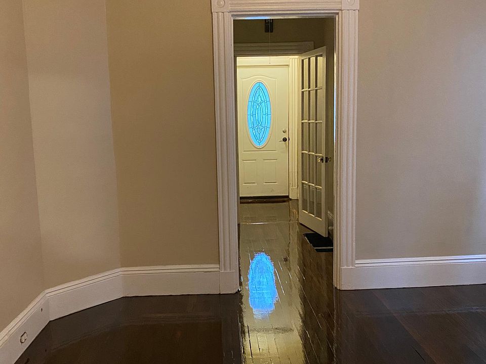 Entrance hallway and dining room.