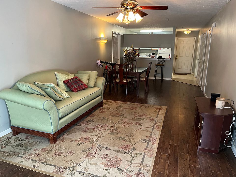 Shared living area with kitchen in the back.