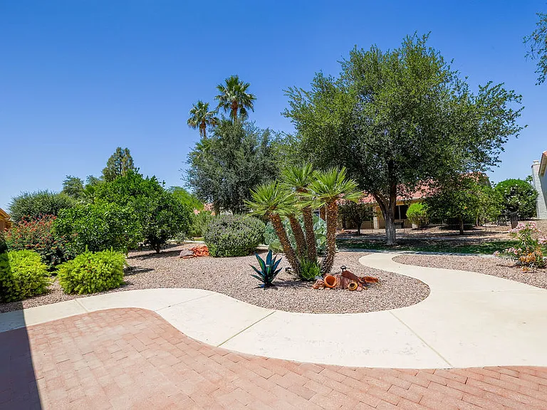 Patio access to walking path 3 mile loop