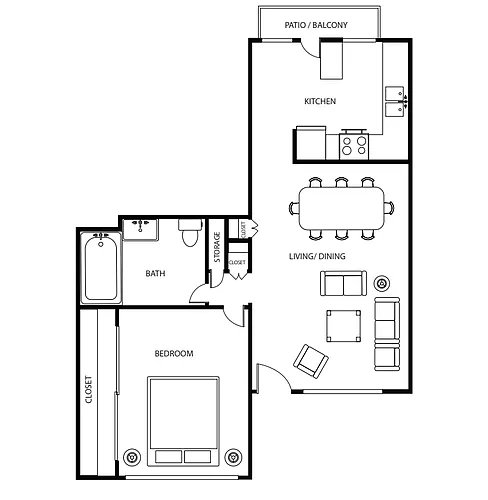 Floor plan 1X1