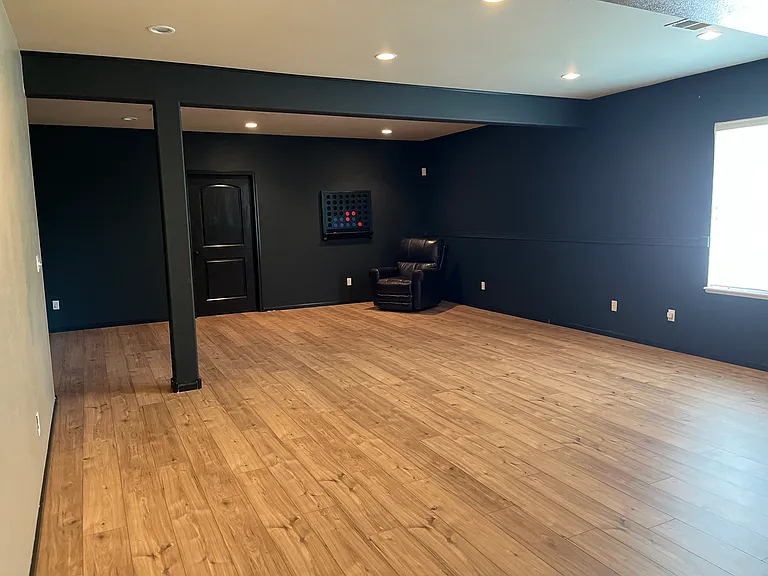 Oversized Family Room in Basement