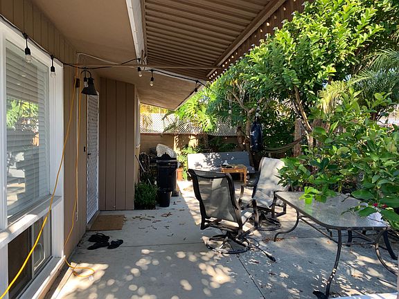 Patio, there is a small side yard as well.