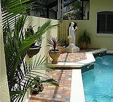 Back wall of enclosed lanai