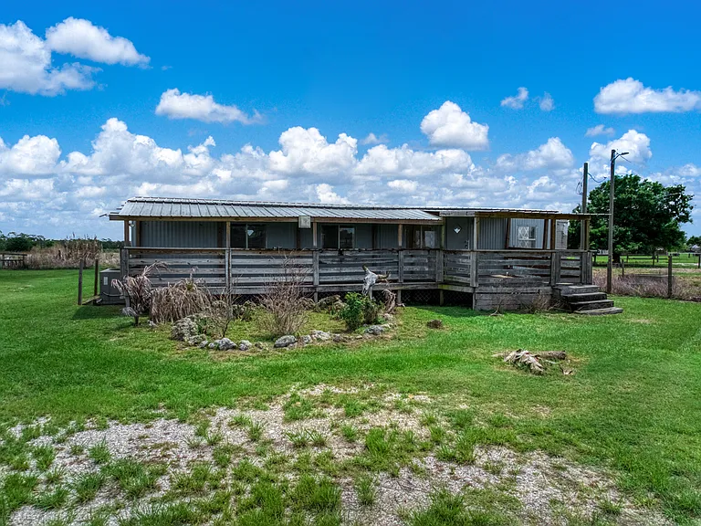 front of mobile home