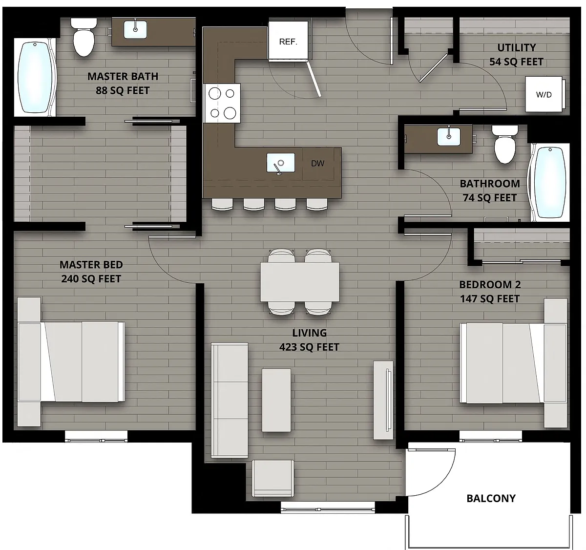 Floor plan W 2X2 G