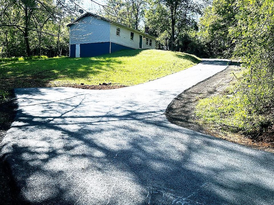 Freshly paved driveway