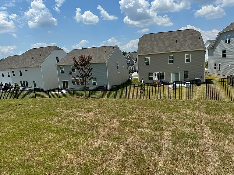 Fenced backyard