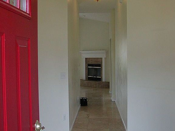 Entrance & fireplace